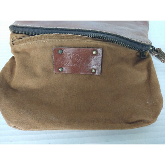 Patricia Nash Wristlet Clutch Zipper Wallet Leather brown small mini bag purse - Picture 4 of 16